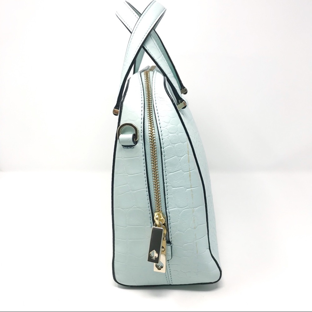 Kate Spade Kay Street Croc Small Blue Satchel Bag - Picture 4 of 8